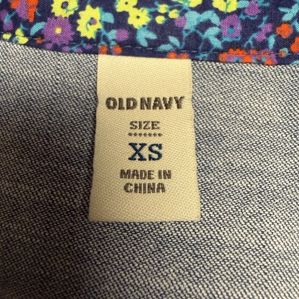 Old Navy Size XS Blue Chambray Denim Dress - Picture 4 of 4